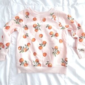 Old Navy Peach Sweatshirt with Fruit Design